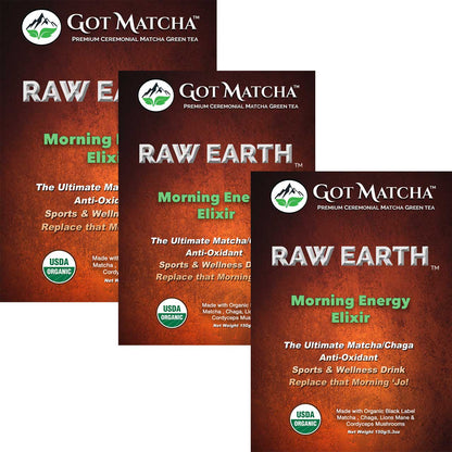 RAW EARTH - Morning Energy Elixir - Buy 3 (45)Servings Save 10%