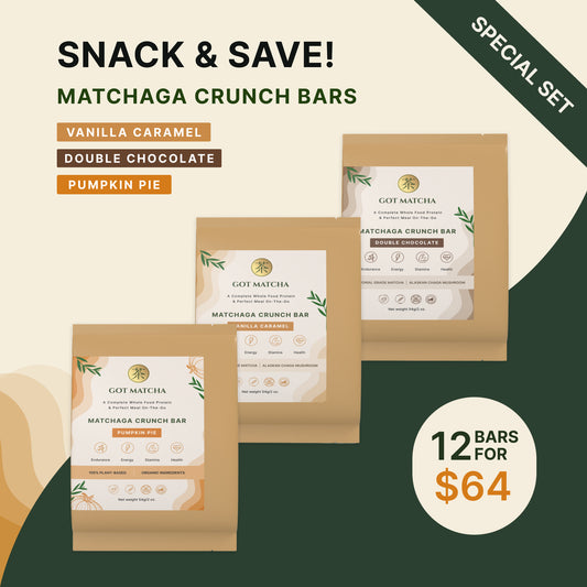 Matchaga Crunch Bar - 12 Bars for $64